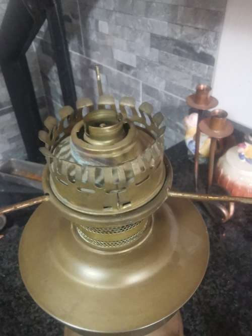 Other Antiques & Collectables brass oil lamp whithout glass convert